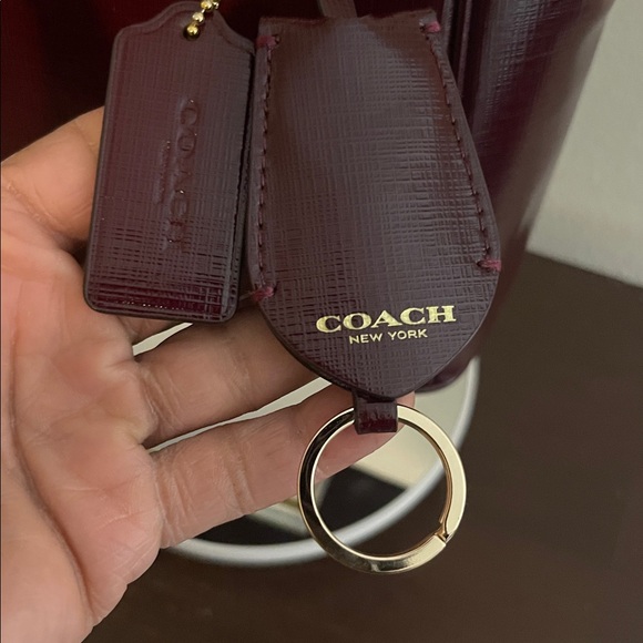 Coach Peyton Maroon Leather Mini Carryall Satchel NWOT - Picture 4 of 11